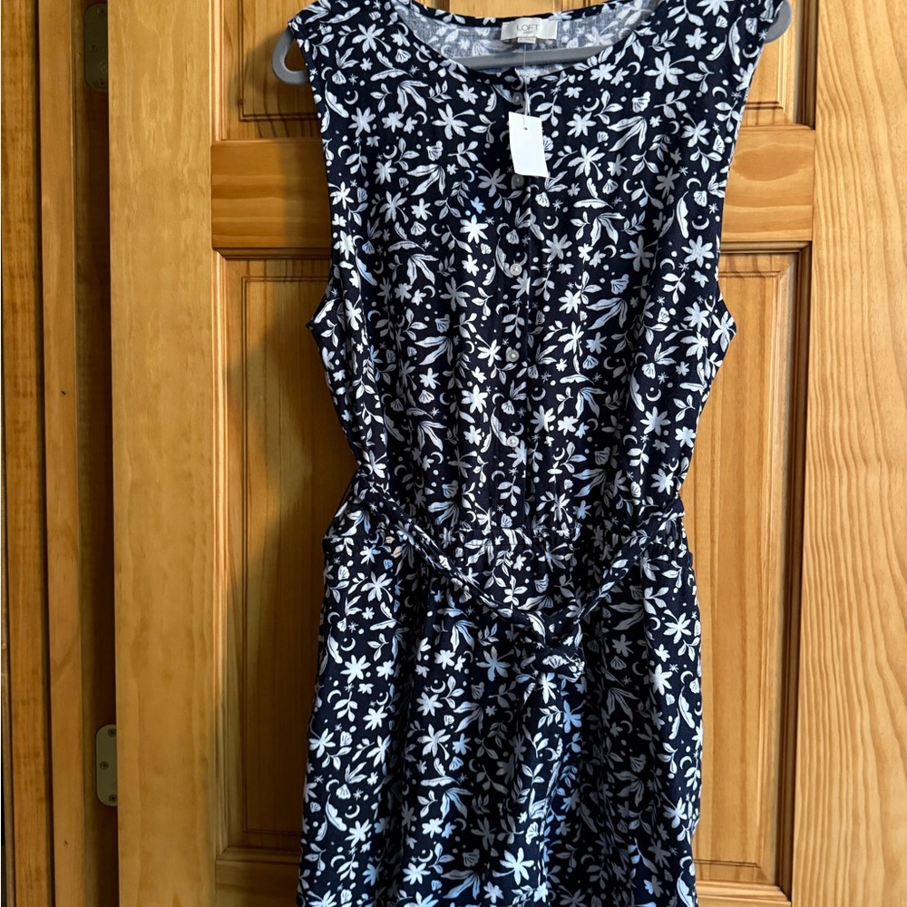 LOFT Floral Patterned shorts romper